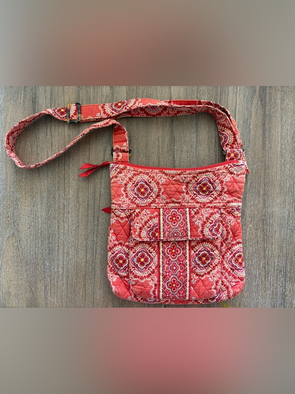 Vera Bradley Mini Hipster Crossbody Bag Quilted Floral Medallion